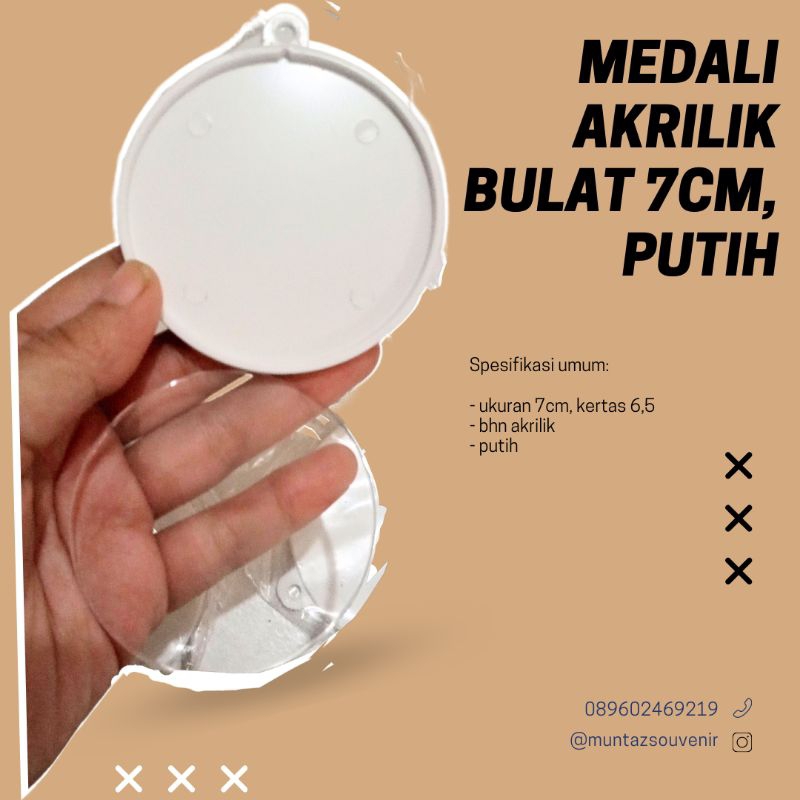 Bahan Medali Akrilik insert paper/bikin medali sendiri/ medali bulat akrilik/