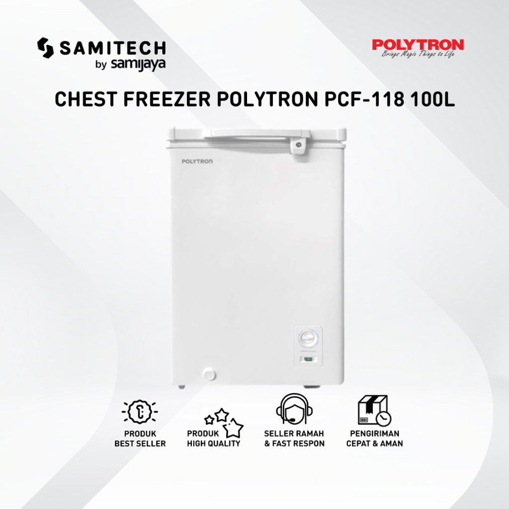 CHEST FREEZER / FREEZER BOX POLYTRON  PCF-118 / PCF 118 100 LITER