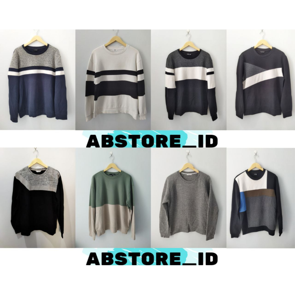 Jaket crewneck Second original jaket hoodie murah wanita pria unisex second seken  branded dan brand