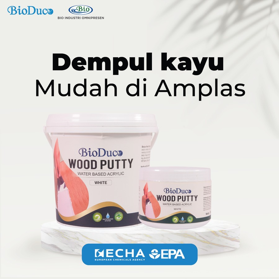 Dempul Kayu Duco Water Base Wood Putty Bioduco 1.5 kg Pelarut Air