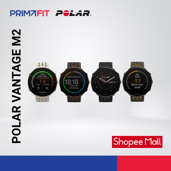 Polar Vantage M2 Jam Tangan GPS Multisport - Gray 46mm, Baterai Hingga 7 Hari