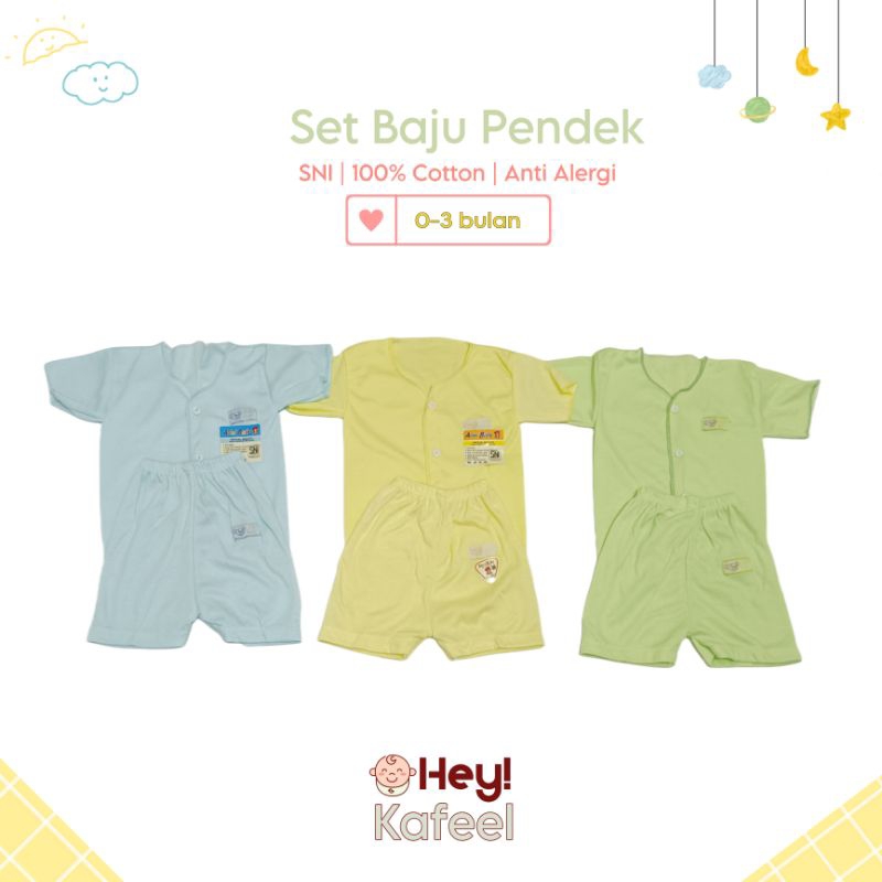 Baju Bayi Newborn 0-3 bulan Arini Baby - Set Baju Pendek
