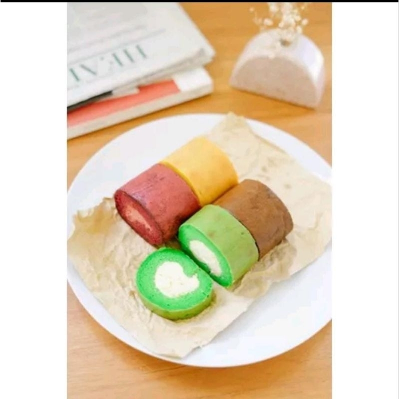 

Bolu Gulung Kombinasi - Bolu Gulung Ketofriendly - Rainbow Cake