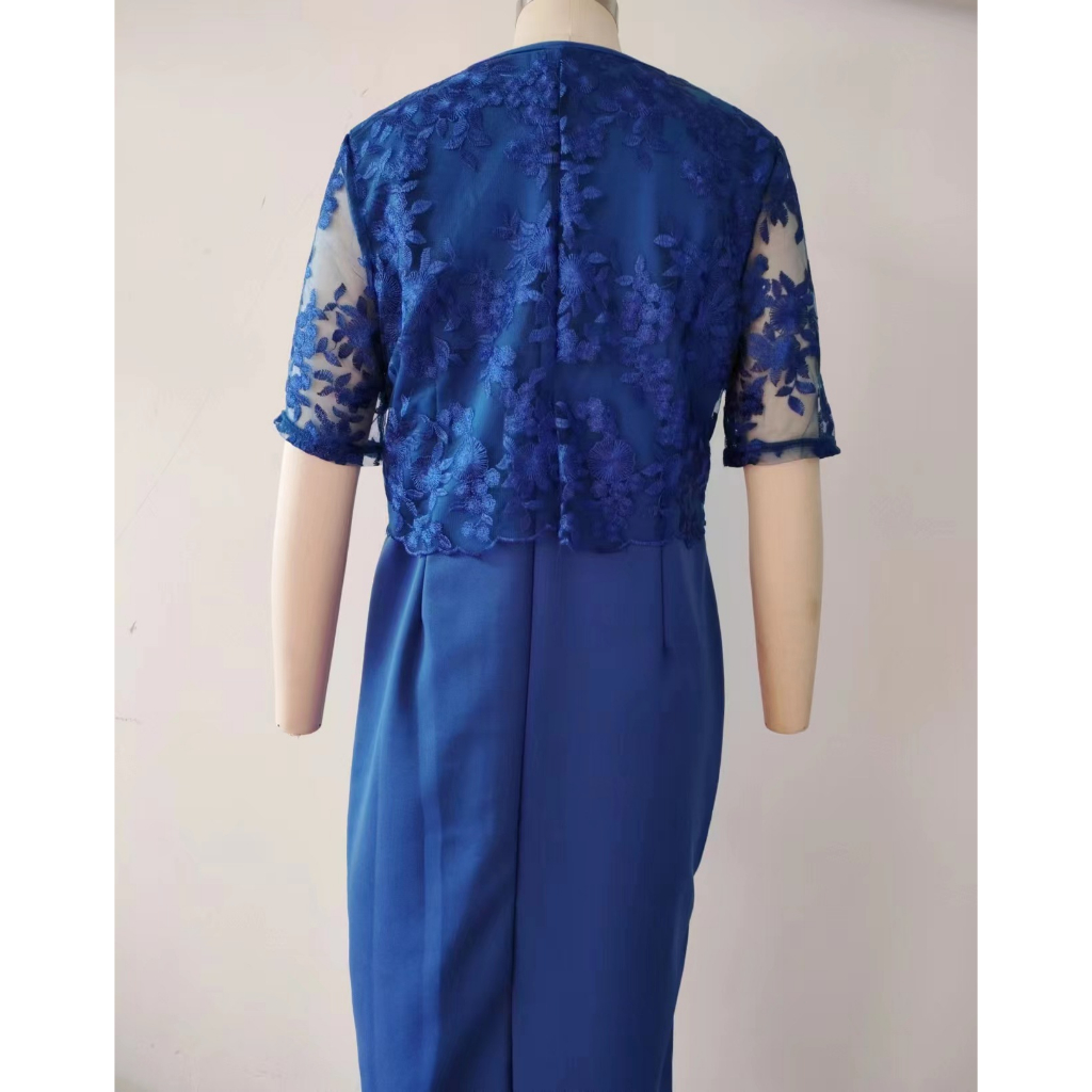 MAMASILO Melinda Dress  Brokat Wanita /Dress Plus Size Brukat Pesta/Midi Dress brokat Import