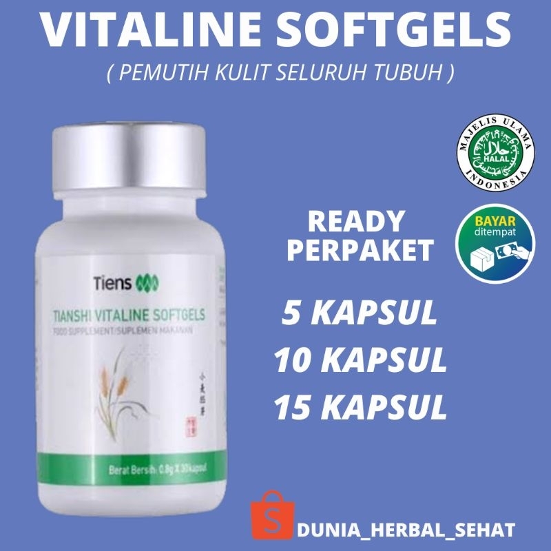 VITALINE SOFTGELS PEMUTIH BADAN TERBAIK ORIGINAL | PEMUTIH SELURUH TUBUH | PEMUTIH TERBAIK DUNIA | P