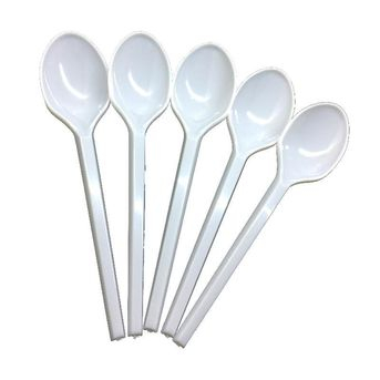 Sendok Plastik Putih, Garpuh Plastik Putih/ Sendok /Garpu Makan