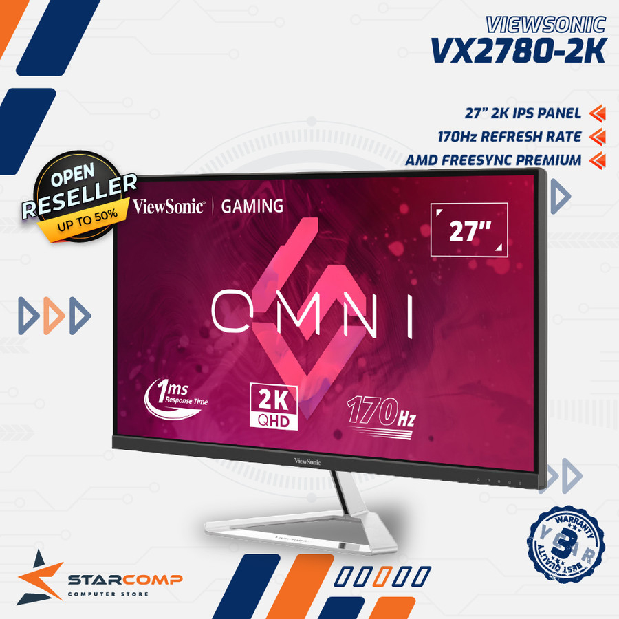 Viewsonic VX2780-2K Monitor LED 27" IPS QHD 1440p 170Hz VX 2780 2K