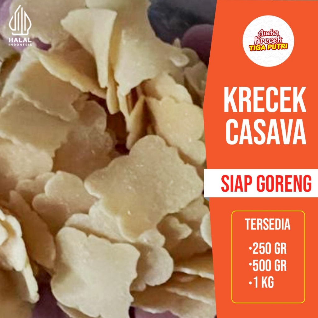 

KERUPUK CASSAVA MENTAH GURIH RASA BAWANG 250 GRAM