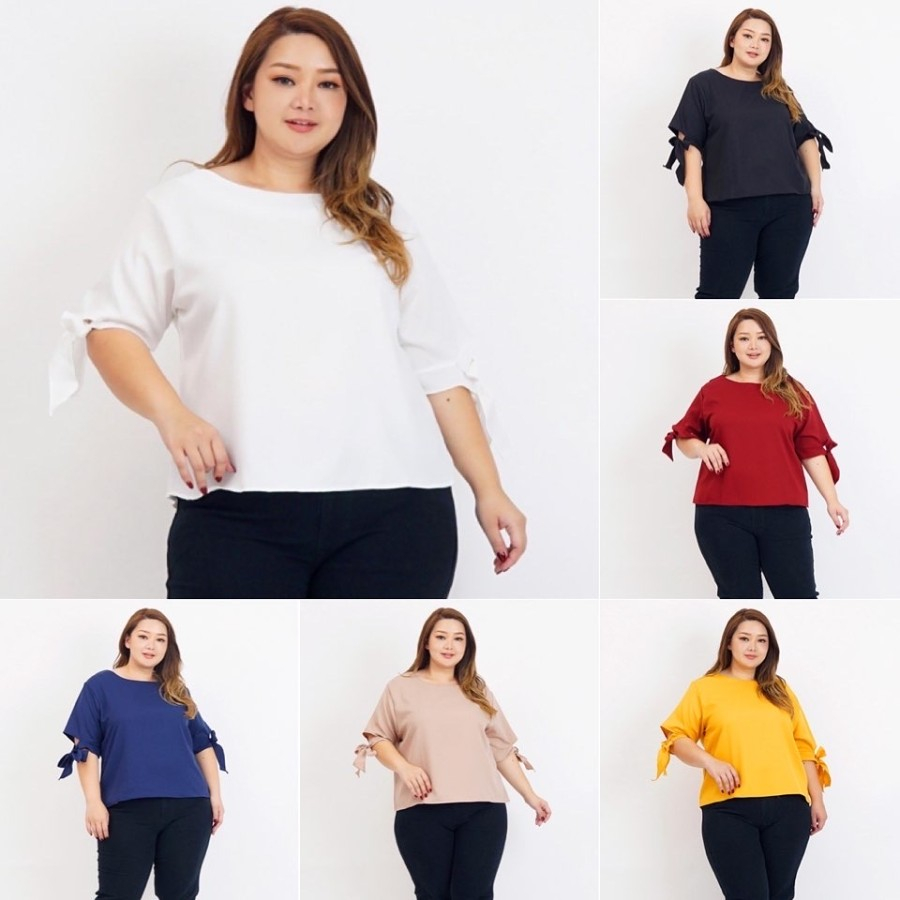 BAJU BLOUSE ATASAN WANITA JUMBO BIG SIZE 019 XXL XXXL LD 120cm BAJU HAMIL KERJA KANTOR PESTA KASUAL 