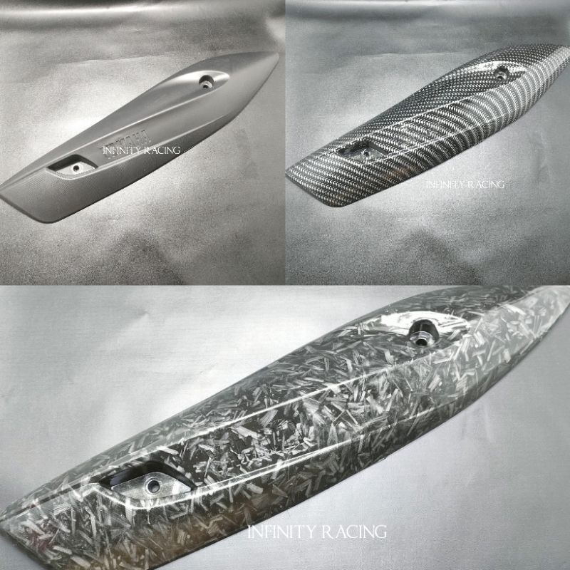 Tameng Knalpot Yamaha Mio J Hitam - Karbon Glossy - Karbon Forged