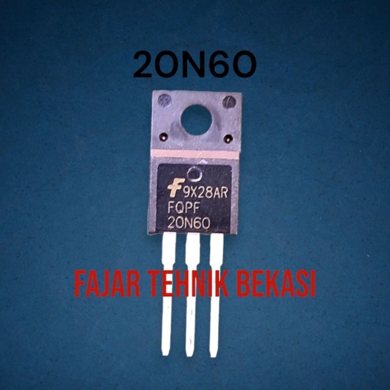 mosfet fet FQPF 20N60 - FQPF20N60 - FQPF20N60C - FQPF 20N60C KECIL ORIGINAL