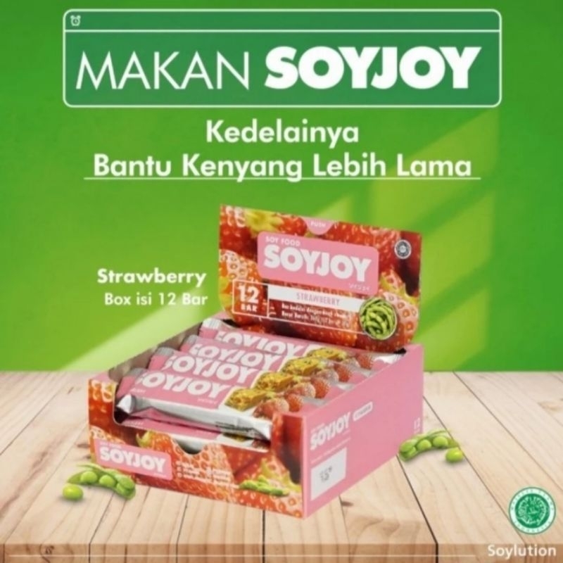 

SOYJOY STRAWBERRY 30 gram, isi 1 Box 12 Bar