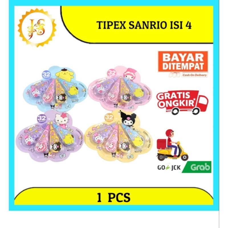 

TIP EX ROLL UNICORN 8 METER ISI 4 PC TOTAL 32 METER