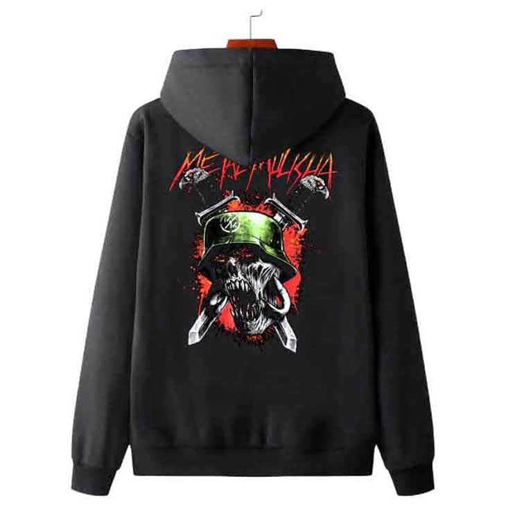 Jaket Hoodie Metal Mulisha New Hoodie Hitam Casual Unisex Bahan Katun