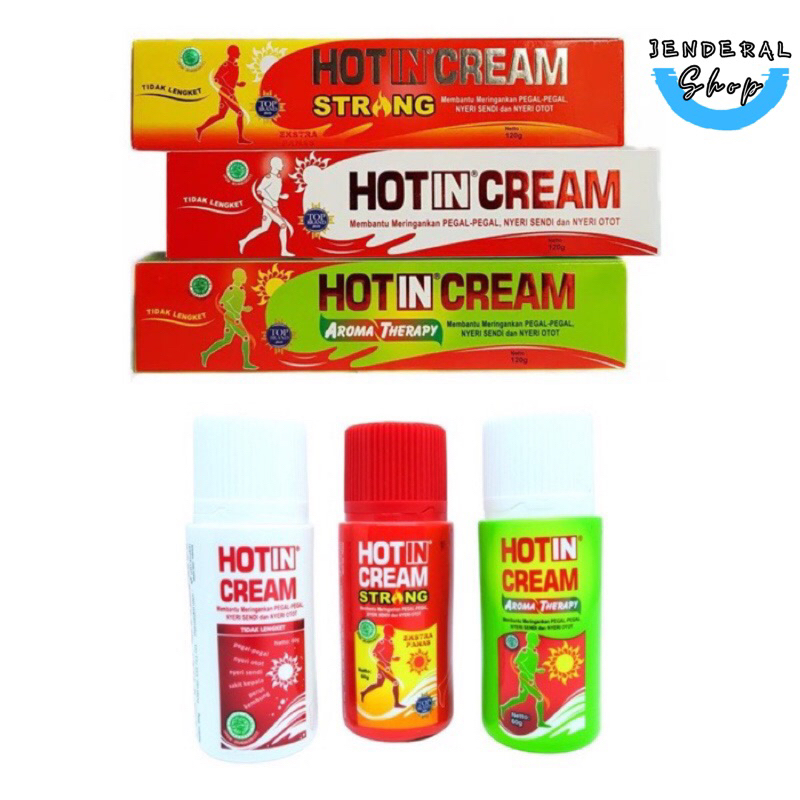 HOT IN CREAM 60 GRAM  BOTOL  / tube , Berguna untuk mengatasi capek, pegal pegal, nyeri otot