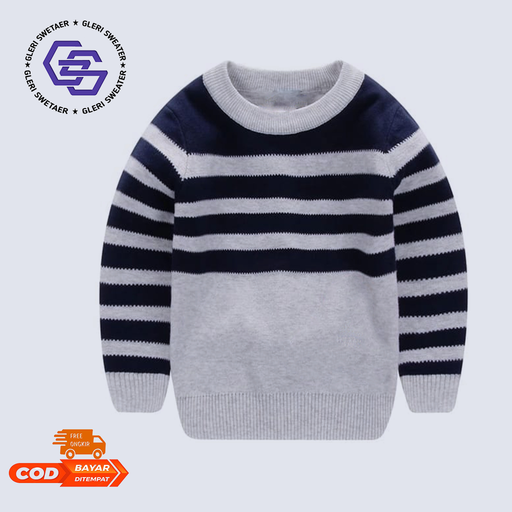 Sweater Rajut Anak Laki Laki Usia 4-9 tahun Atasan Rajut Anak TK SD CrossKids Bahan Tebal Premium Quality