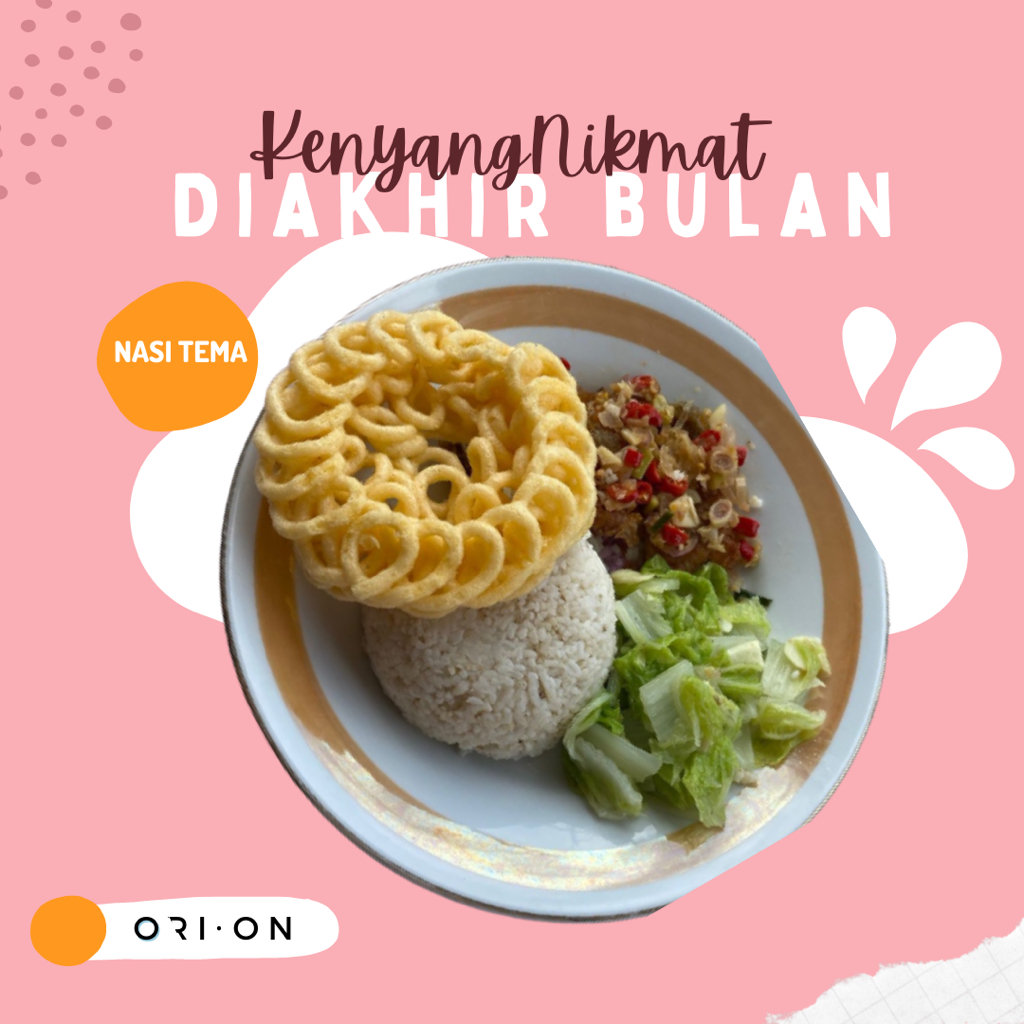 

ORION Paket Hemat Nasi Putih + Telur Ceplok Sambal Merah / Sambal Matah / Sambal Orion , Mie Goreng Rumahan Murah Nikmat Kerupuk