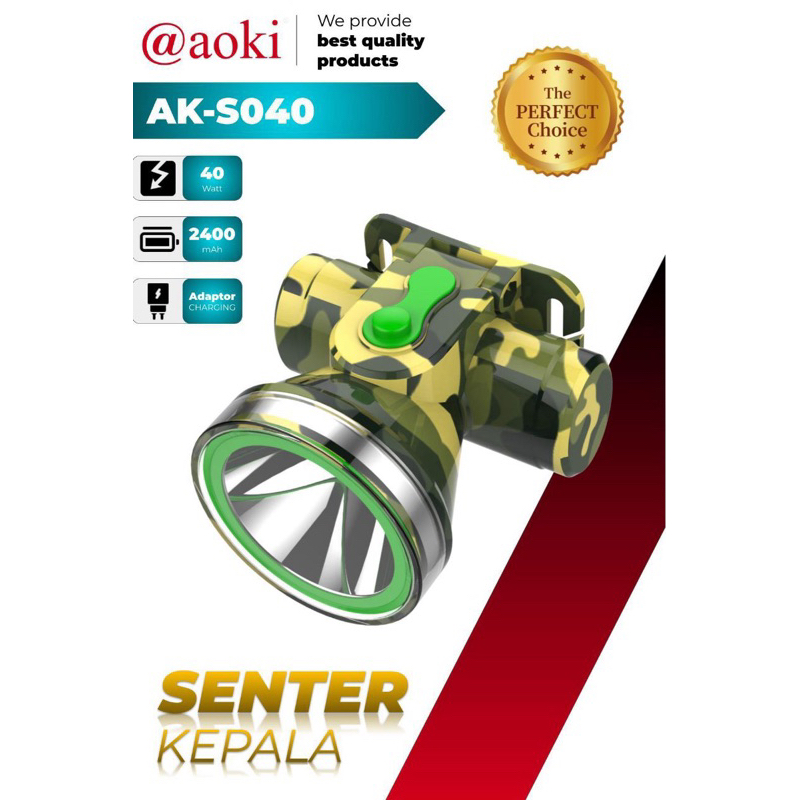 Senter Kepala LED 40 Watt AK-S040 Aoki