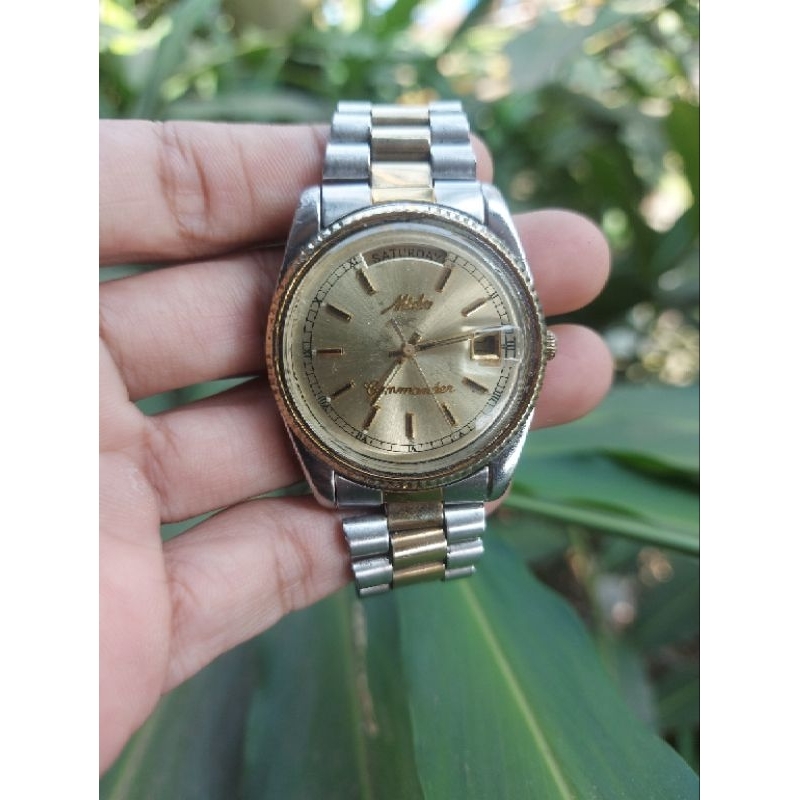 jam tangan vintage mido comander model presidentall fungsi normal