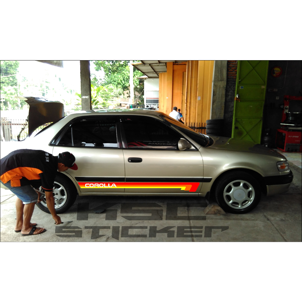 KSC - Decal Sticker Stiker Mobil TOYOTA ALL NEW COROLLA 1997AT Printing