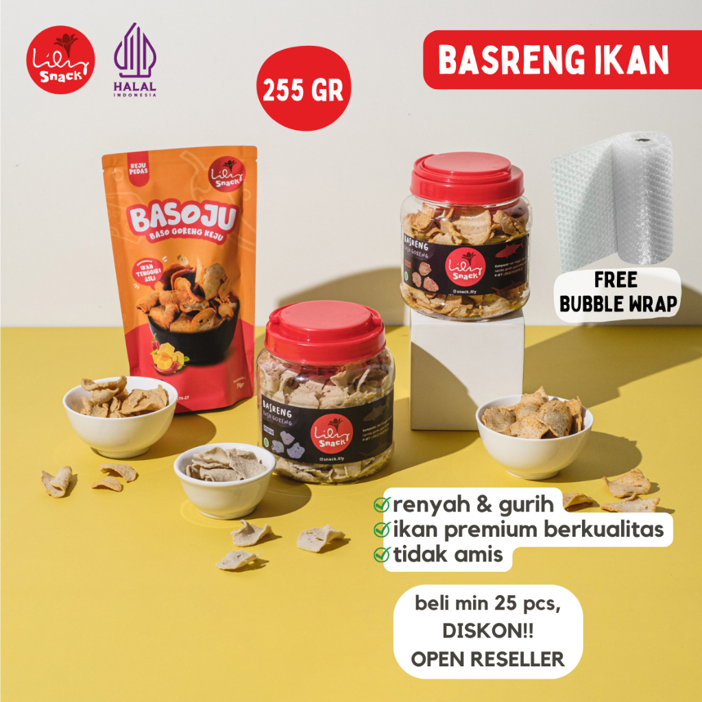 

BASO GORENG IKAN TOPLES ORIGINAL / PEDAS BASRENG KERIPIK RENYAH GURIH NIKMAT ASIN