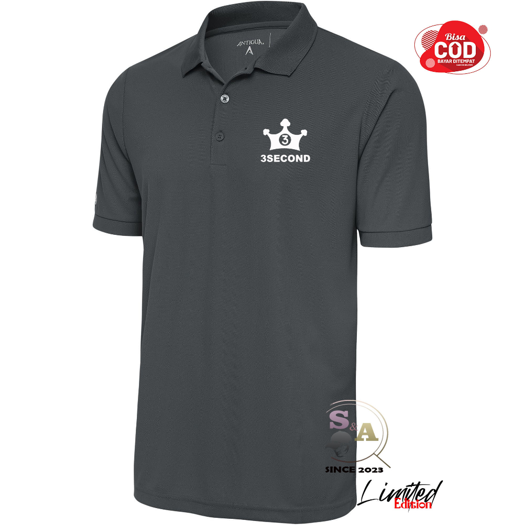 POLO KERAH  3second LILTE PUTIH - Kaos Kerah Pria Distro - Kaos polo Shirt pria Kerah -Polo Murah Pr