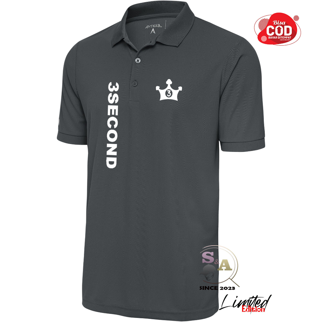 POLO KERAH  3second KIRKAN PUTIH - Kaos Kerah Pria Distro - Kaos polo Shirt pria Kerah -Polo Murah P