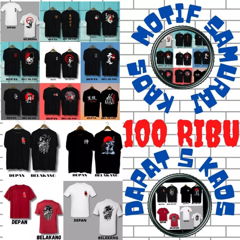 KAOS SAMURAI JEPANG/KAOS DISTRO SAMURAI JEPANG