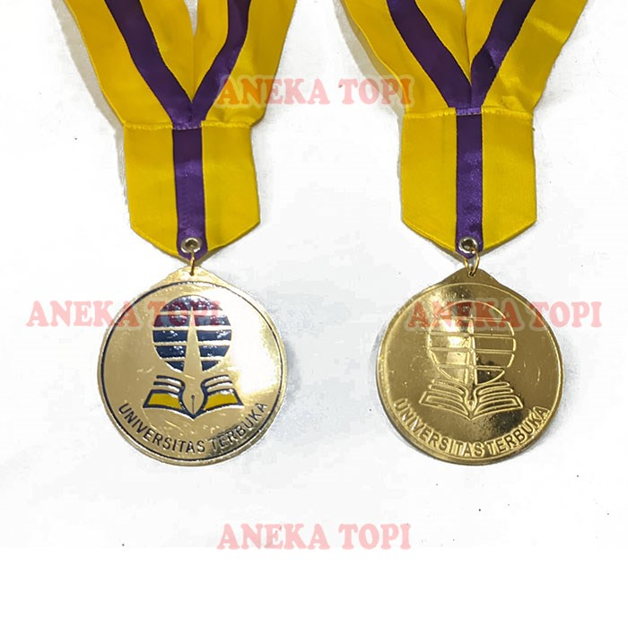 Medali Wisuda Logo Universitas Terbuka Medali UT Medali Kelulusan UT - Aneka Topi