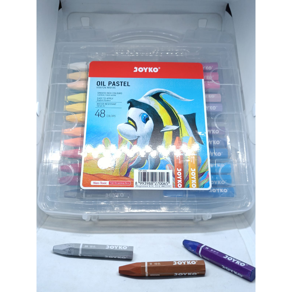 

CRAYON OIL PASTEL 48 WARNA WARNI MEREK JOYKO OP 48S 1 PAK ISI 48 WARNA