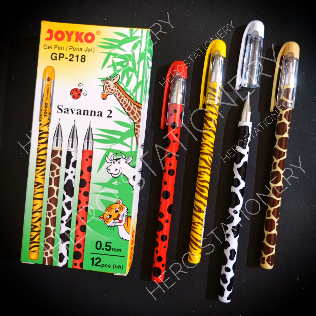 

Joyko pen gel motif animal savanna 2 GP-218 . 12 unit