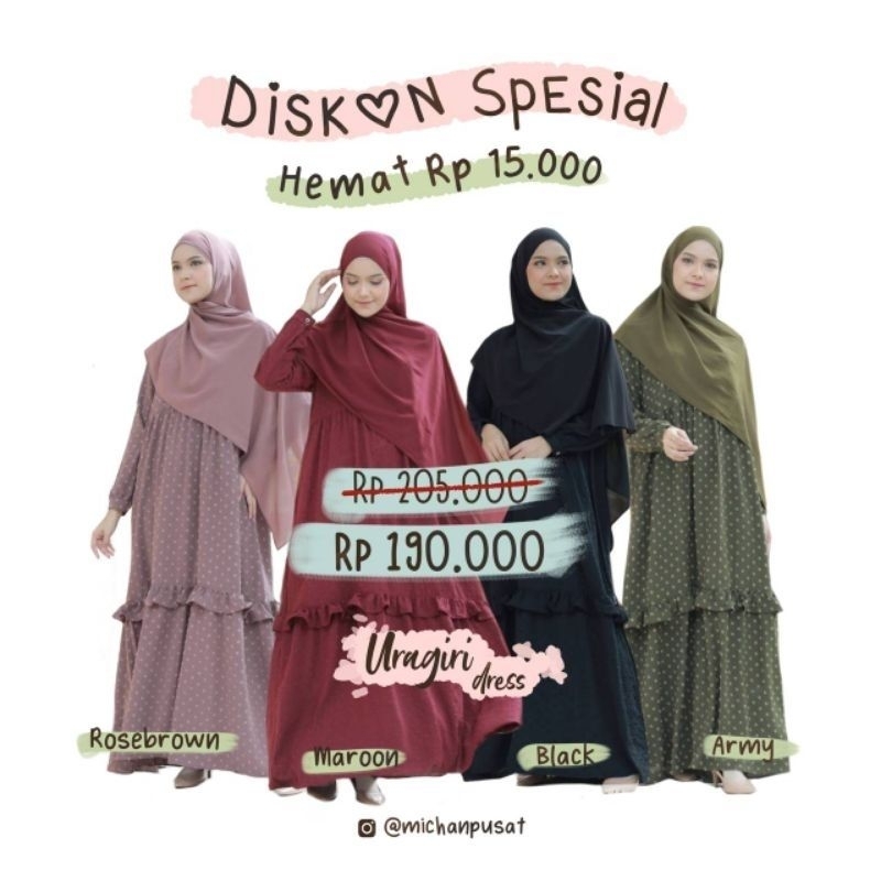 Gamis Crinkle dewasa set kerudung Baju Muslim Crinkle set kerudung Gamis Uragiri Michan Gamis Motif 