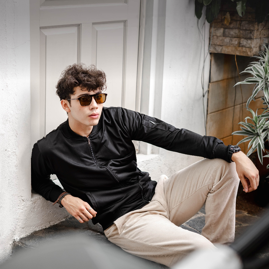 Bomber Jacket Pria Distro Keren Casual Polos Premium