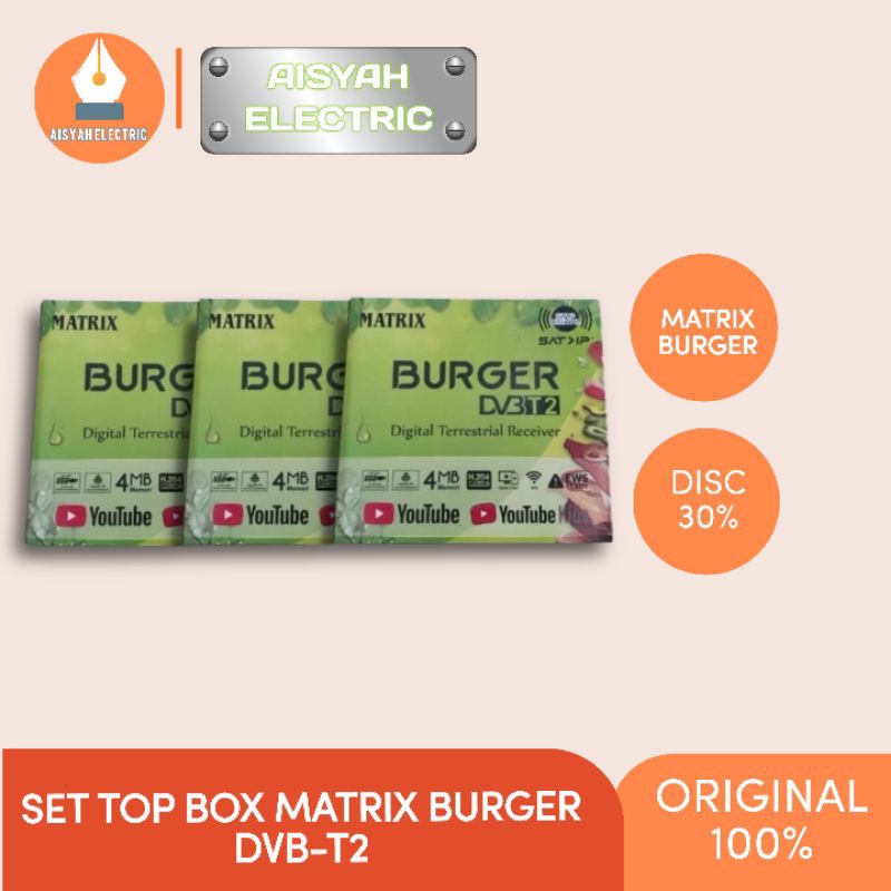 SET TOP BOX / STB DVB-T2 MATRIX BURGER