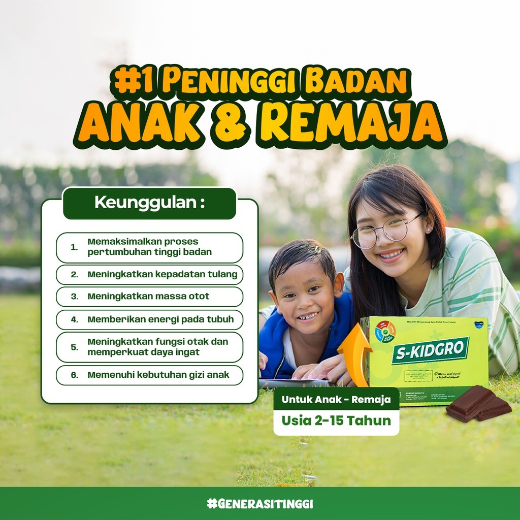 

S-KIDGROW TUMBUH KEATAS SUSU HIGH CALCIUM UNTUK PERTUMBUHAN ANAK