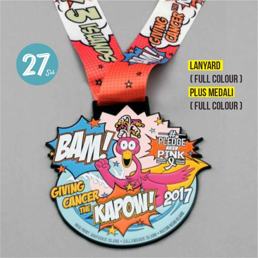 

Lanyard 2 cm Print Full Colour + Medali Aklirik Bentuk Karakter