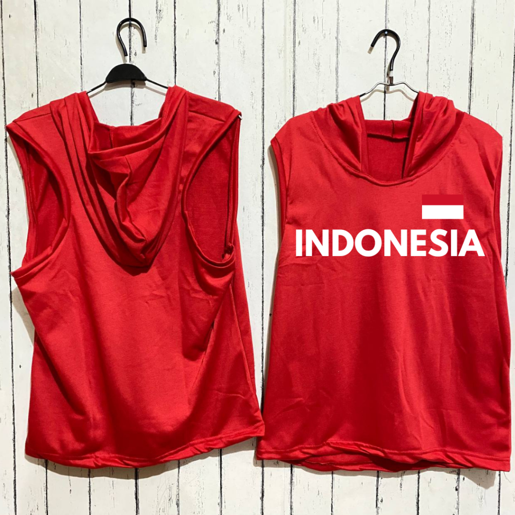 clothingmay -  Rompi Indonesia merah putih Wanita bahan baby terry ukuran dewasa