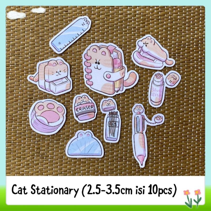 

10pcs sticker tempelan cat stationary