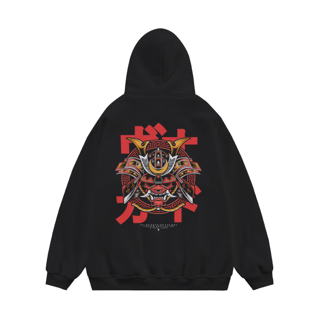 Vogard Hoodie Warrior Evil Black / Sweater Hoodie Pria Distro / Sweater Crewneck Murah Motif