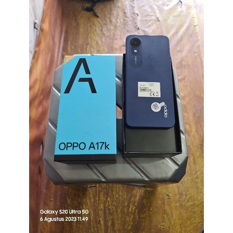 (SECOND) Oppo A17k ram 3/64 Fullset Segel