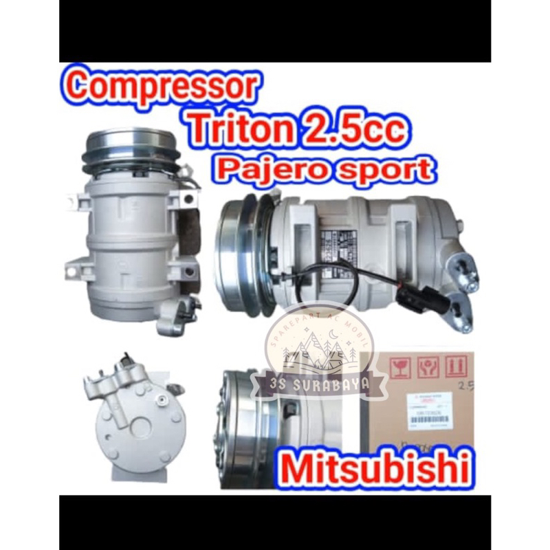 Kompresor Triton 2500 CC Pajero Sport Ac Mobil Merk Mitsubishi