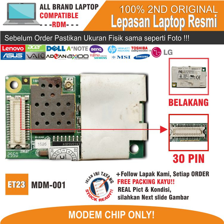 ET23 MDM-001 Internal Bluetooth Modem Card Modem Chip Bluetooth MD560 B -01 TOQC60308633 QTIMM00BMD560B01