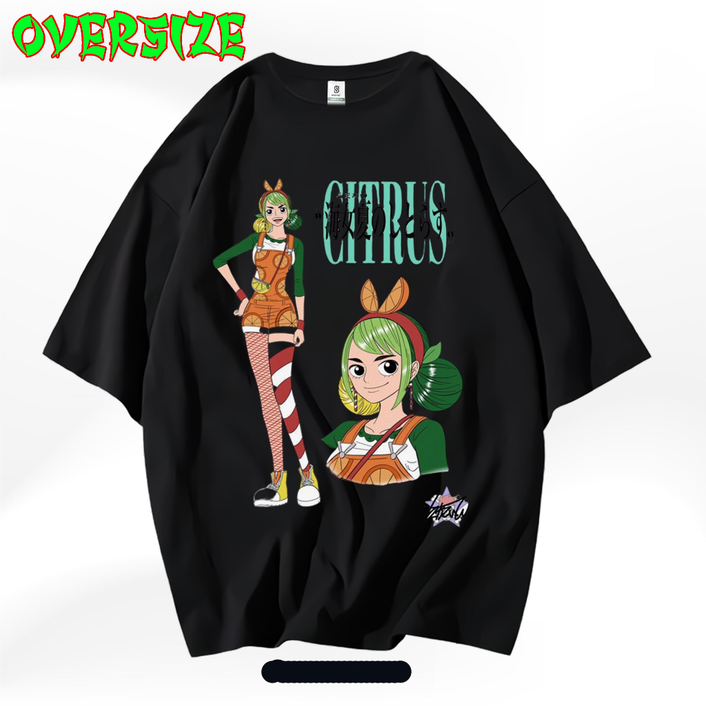 KAOS ANIME CITRUS KAOS OVERSIZE WASHED SETONES VINTAGE TEE T-SHIRT