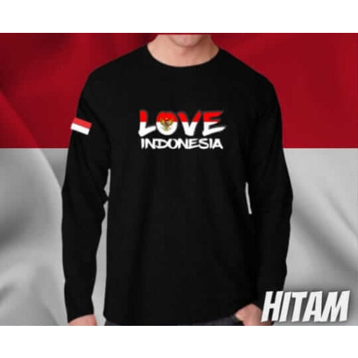 Promo Sweater Pria Bisa COD Kaos Love Indonesia Sweter Crewneck Cowok Terbaru Kaos Dirgahayu Baju Panitia Kaos Distro Pakaiain Lengan Panjang Sweater Terlaris Atasan NKRI