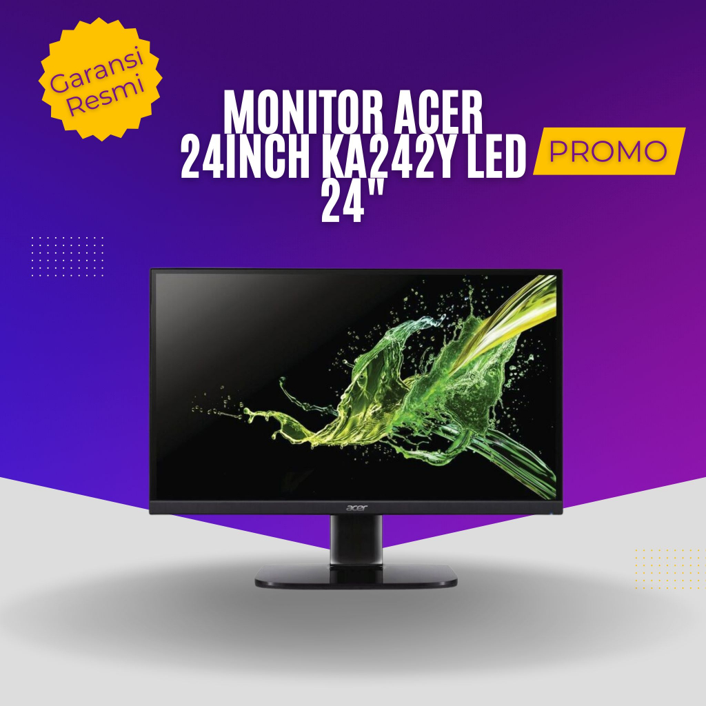 MONITOR ACER 24inch KA242Y LED 24" 75Hz 1ms AMD FreeSync FullHD