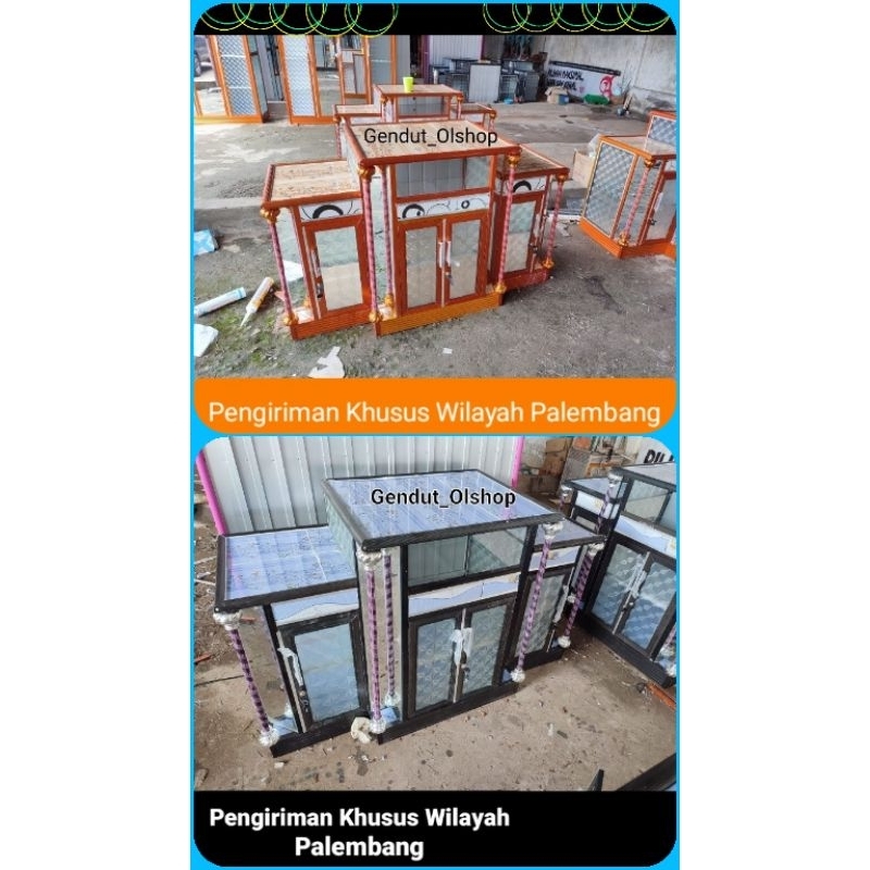 (Khusus Wilayah Kota palembang) Rak TV 3K Sayap Tiang Warna Laci Tanpa Tutup (Polos) Rak Serbaguna K