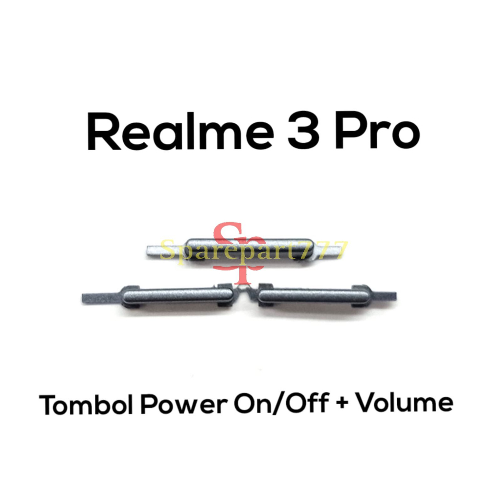 Tombol 1 set Volume Power On Off Realme 3 / 3 Pro / RMX1825 / RMX1821 / 1821 / RMX1851 - Button Casi