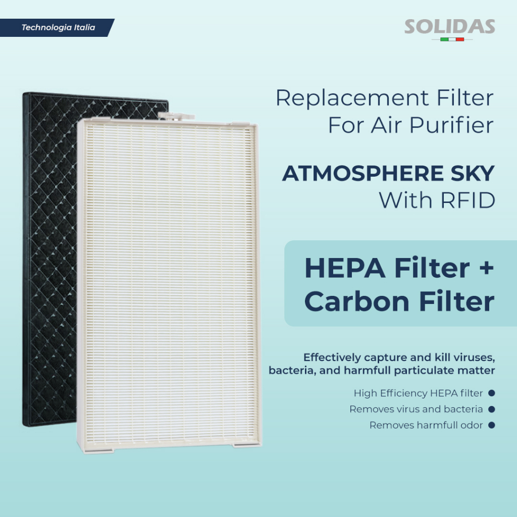 Solidas - Replacement Filter Air Purifier Atmosphere Sky / HEPA+Carbon