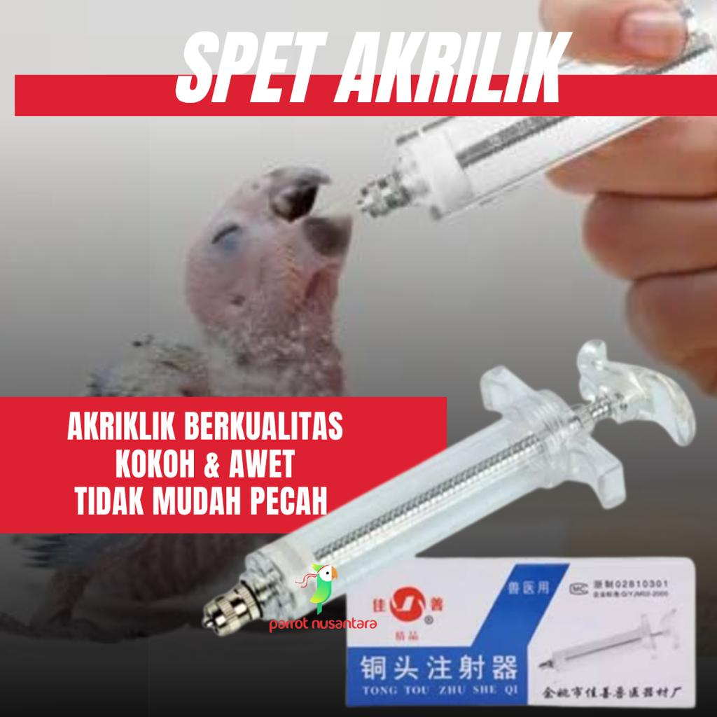 Spet Suntikan Burung Lolohan Akrilik Kuat