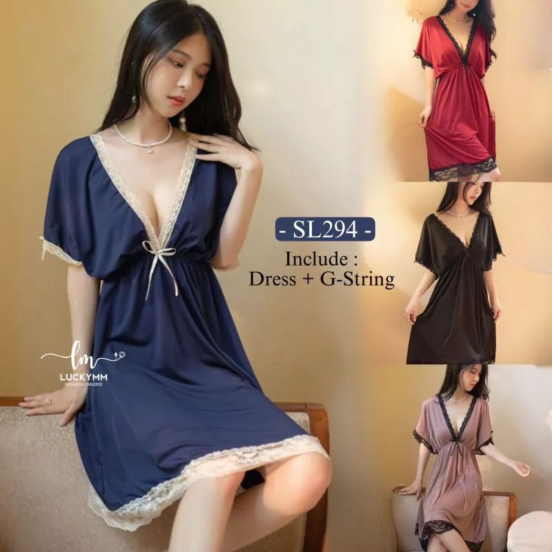 (GROSIR LUCKY LINGERIE KODE #294 ) Sexy Lingerie Spandex wanita Bigsize / Baju Tidur Sexy Jumbo